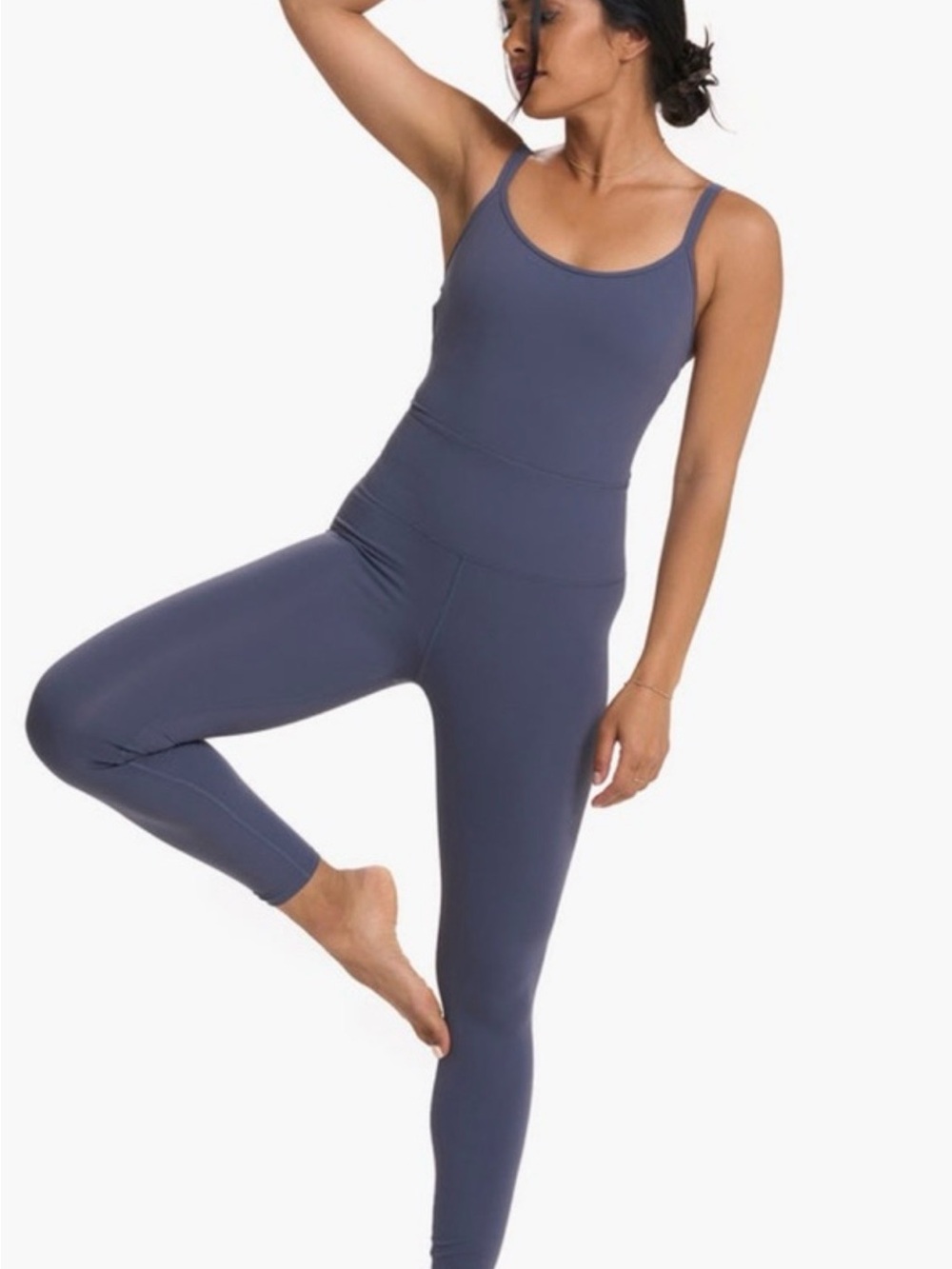 Vuori Slate Blue Strappy One-Piece Jumpsuit